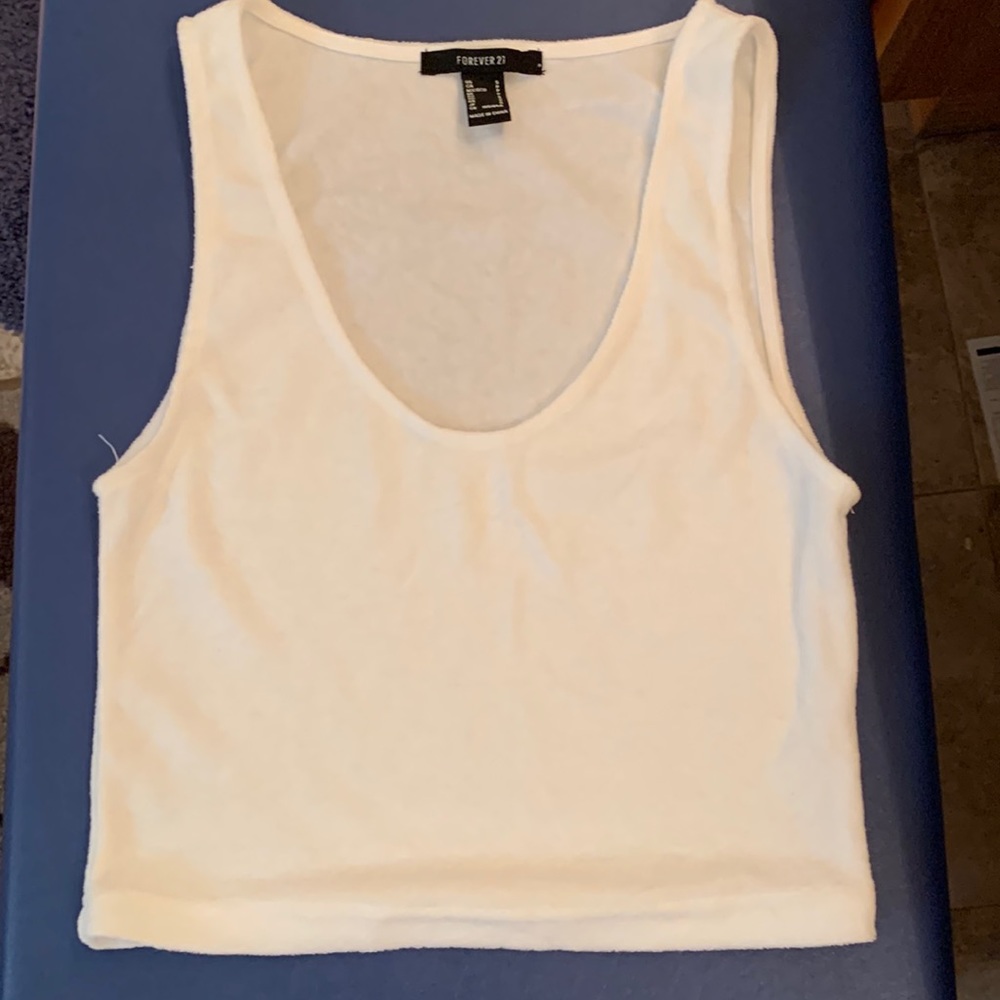 Buy 2 for a cheap price,forever 21,white crop top and floral top from H & M